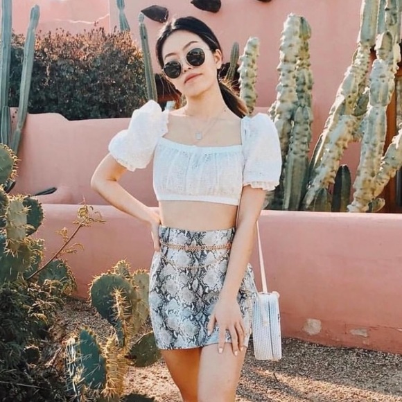 Snakeskin Mini Skirt - Picture 4 of 8